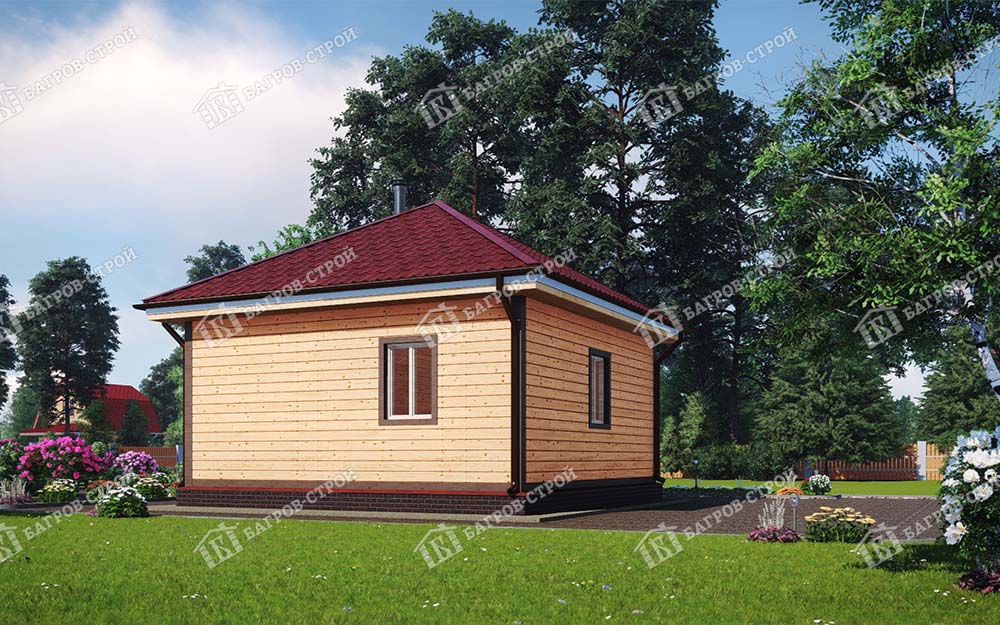 Каркасная баня 6х6 Гала