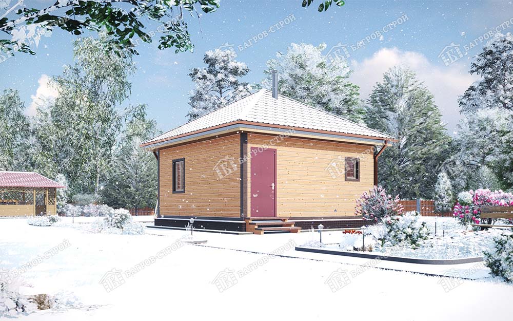 Каркасная баня 6х6 Гала