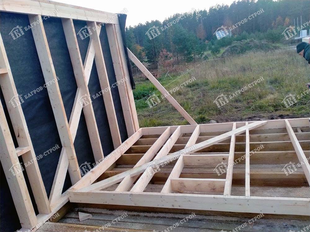 Каркасный дом 6х9 Евгений, Ленинградская обл., Приозерский р-он