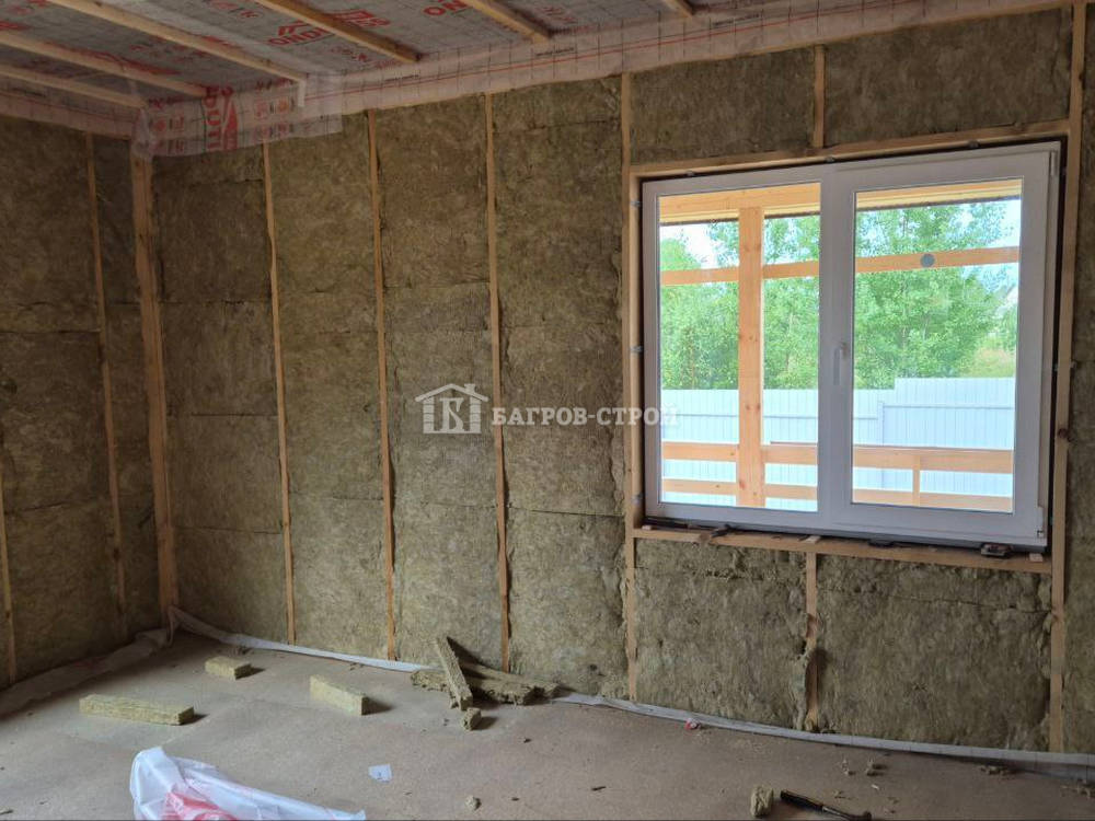 Каркасный дом 10х10 с террасой 2х7м и внутренней 3х3м, Ярославская обл., Некрасовский р-н.